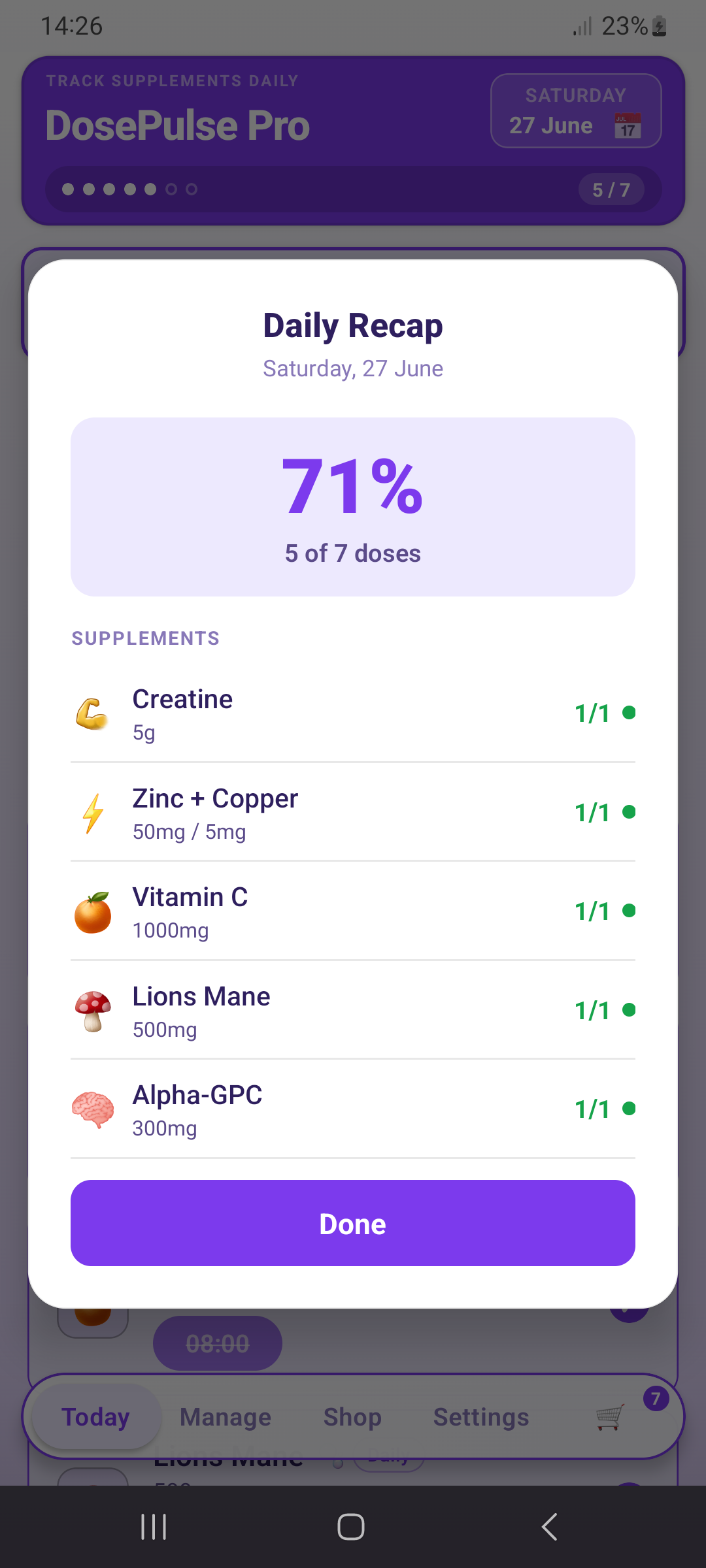 Daily recap